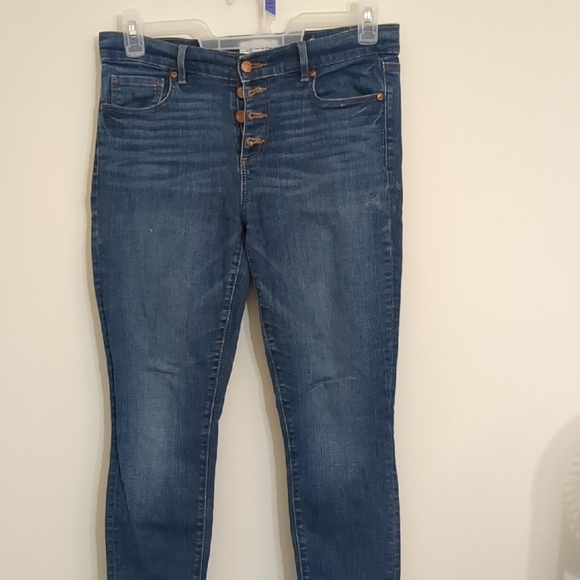 LOFT Denim - LOFT High Rise Blue Jeans Classic Denim Size 28 Button Down Front